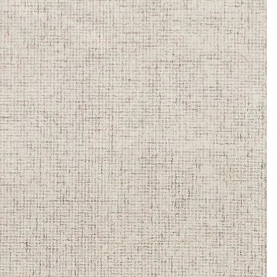 Beige and Brown Wool Abstract Hand Tufted Area Rug Photo 5