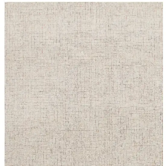 Beige and Brown Wool Abstract Hand Tufted Area Rug Photo 6