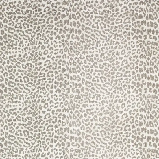 Beige and Cream Leopard  Print Shag Handmade Non Skid Area Rug Photo 3