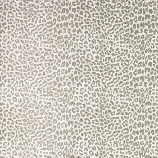 Beige and Cream Leopard  Print Shag Handmade Non Skid Area Rug Photo 4