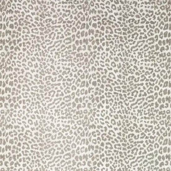 Beige and Cream Leopard  Print Shag Handmade Non Skid Area Rug Photo 4