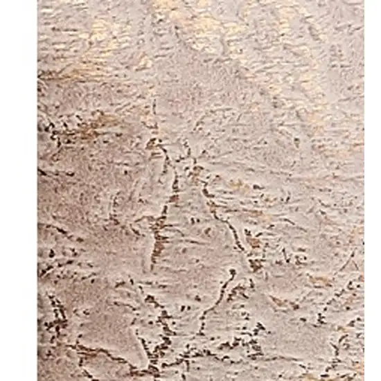 Beige and Gold Faux Fur Abstract Shag Non Skid Area Rug Photo 4