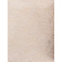 Photo of Beige and Gold Faux Fur Abstract Shag Non Skid Area Rug