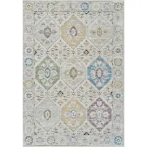 Photo of Beige and Gray Abstract Distressed Area Rug