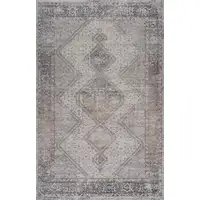 Photo of Beige and Gray Abstract Distressed Area Rug