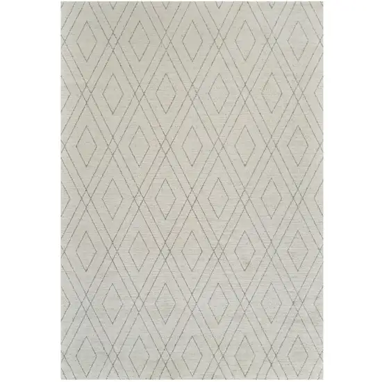 Beige and Gray Abstract Non Skid Area Rug Photo 2