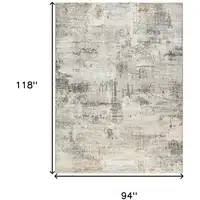 Photo of Beige and Gray Abstract Non Skid Area Rug