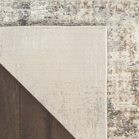 Beige and Gray Abstract Non Skid Area Rug Photo 5