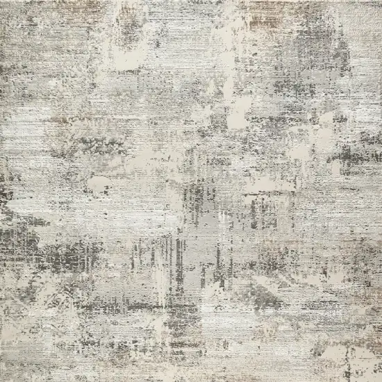 Beige and Gray Abstract Non Skid Area Rug Photo 7