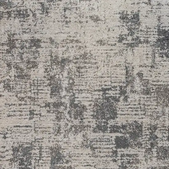 Beige and Gray Abstract Power Loom Area Rug Photo 6