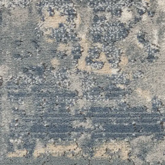 Beige and Gray Abstract Power Loom Area Rug Photo 9