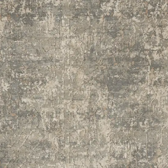 Beige and Gray Abstract Power Loom Area Rug Photo 5