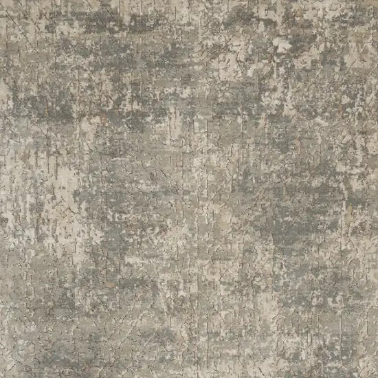 Beige and Gray Abstract Power Loom Area Rug Photo 6