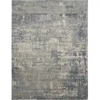 Photo of Beige and Gray Abstract Power Loom Area Rug