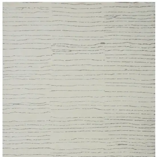 Beige and Gray Abstract Power Loom Distressed Area Rug Photo 4