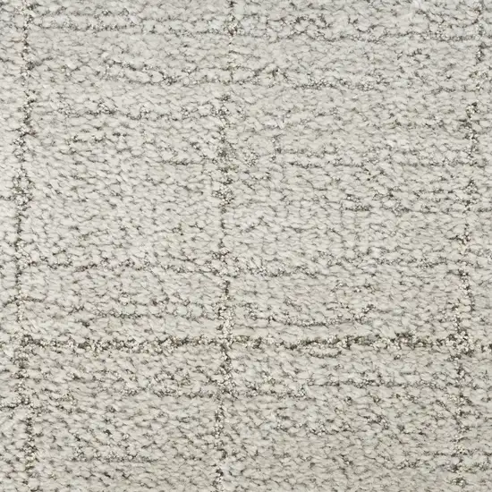 Beige and Gray Abstract Power Loom Runner Rug Photo 7