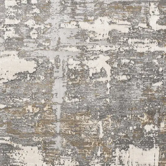 Beige and Gray Distressed Area Rug Photo 4