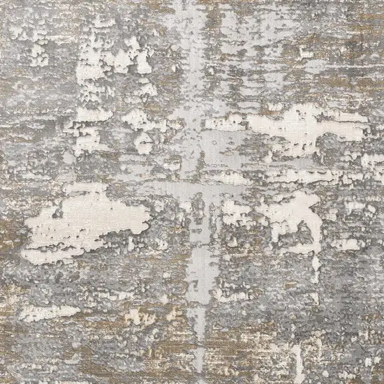 Beige and Gray Distressed Area Rug Photo 1