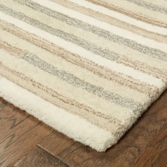 Beige and Gray Eclectic Lines Area Rug Photo 2