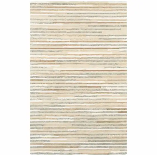 Beige and Gray Eclectic Lines Area Rug Photo 4