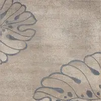 Photo of Beige and Gray Floral Non Skid Area Rug