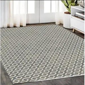 Photo of Beige and Gray Geometric Area Rug