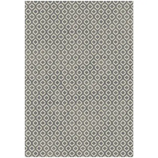 Beige and Gray Geometric Area Rug Photo 2