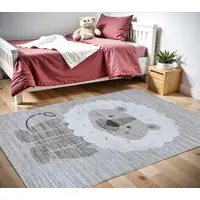 Photo of Beige and Gray Juvenile Animals Youthful Area Rug