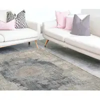 Photo of Beige and Gray Medallion Area Rug