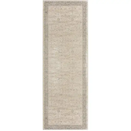 Beige and Gray Medallion Area Rug Photo 4