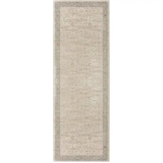 Beige and Gray Medallion Area Rug Photo 2