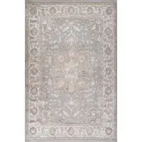 Photo of Beige and Gray Oriental Distressed Area Rug