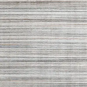 Photo of Beige and Gray Wool Blend Abstract Lines Hand Loomed Area Rug