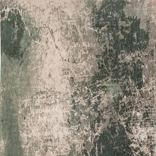 Beige and Green Abstract Non Skid Area Rug Photo 6