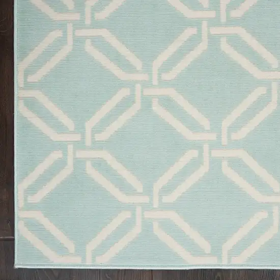 Beige and Green Trellis Area Rug Photo 4