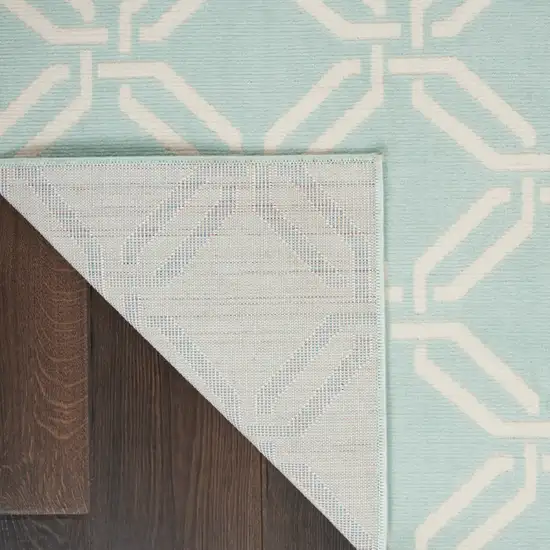 Beige and Green Trellis Area Rug Photo 5