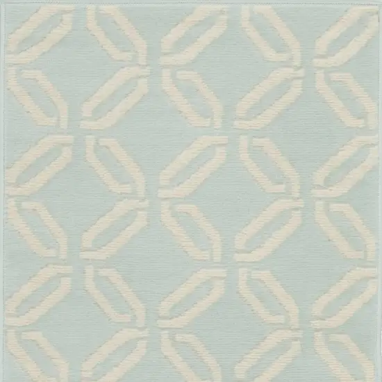 Beige and Green Trellis Area Rug Photo 4