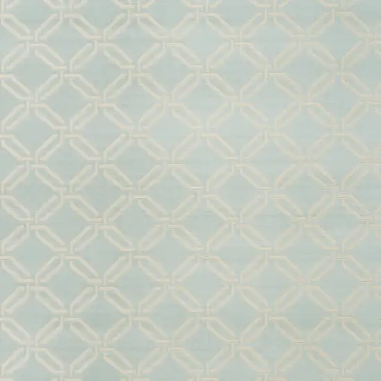 Beige and Green Trellis Non Skid Area Rug Photo 4