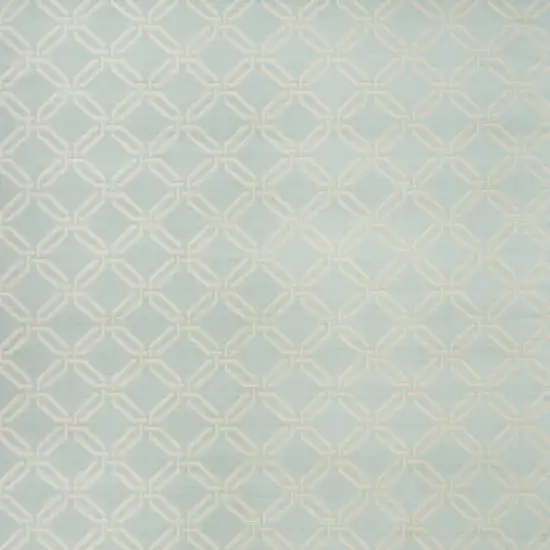 Beige and Green Trellis Non Skid Area Rug Photo 5