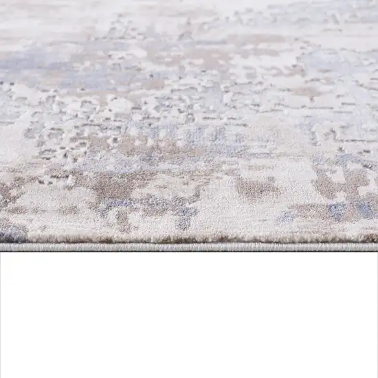 Beige and Ivory Abstract Area Rug Photo 10