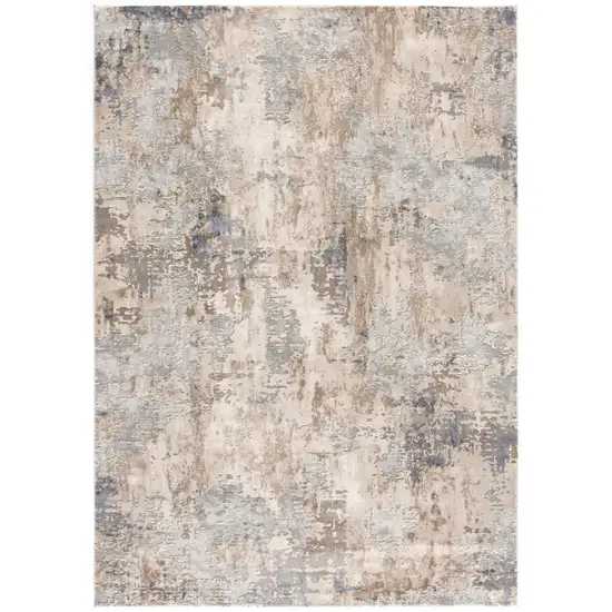 Beige and Ivory Abstract Area Rug Photo 4