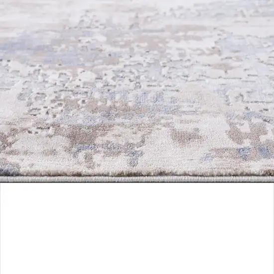 Beige and Ivory Abstract Area Rug Photo 11