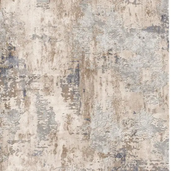 Beige and Ivory Abstract Area Rug Photo 1