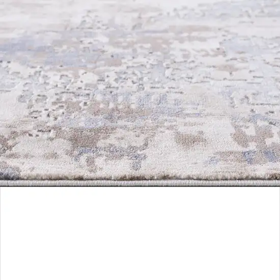 Beige and Ivory Abstract Area Rug Photo 8