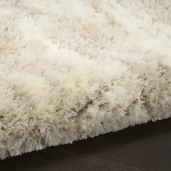 Beige and Ivory Abstract Shag Area Rug Photo 7