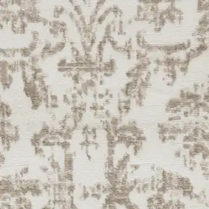 Photo of Beige and Ivory Damask Distressed Area Rug