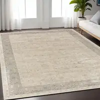 Photo of Beige and Ivory Floral Area Rug