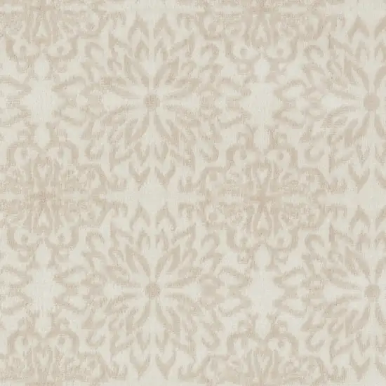 Beige and Ivory Floral Area Rug Photo 7