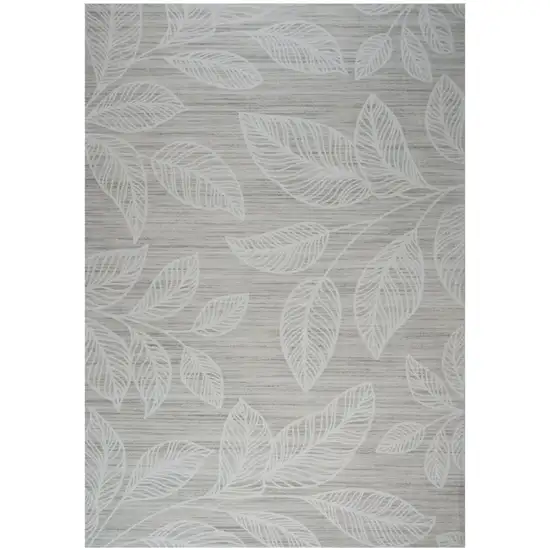 Beige and Ivory Floral Distressed Area Rug Photo 2