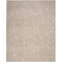 Photo of Beige and Ivory Floral Power Loom Area Rug